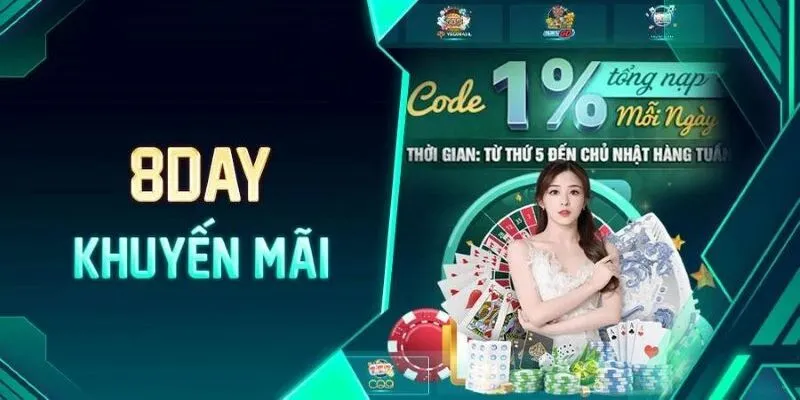 8day luôn được lòng anh em bằng hữu với các ưu đãi hấp dẫn thường xuyên, giá trị cao