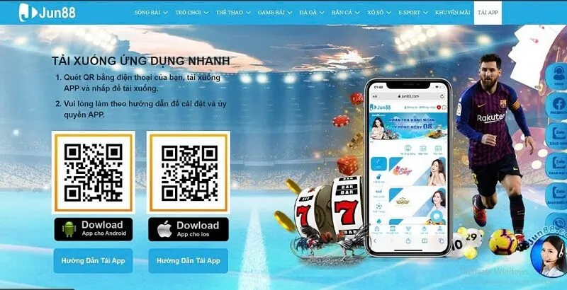 Tải app Jun88 để tham gia nổ hũ hấp dẫn