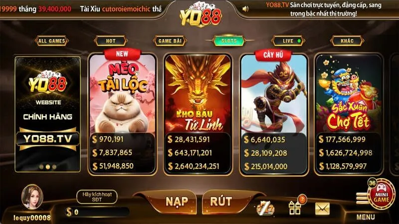 Săn jackpot triệu đô tại nổ hũ Yo88