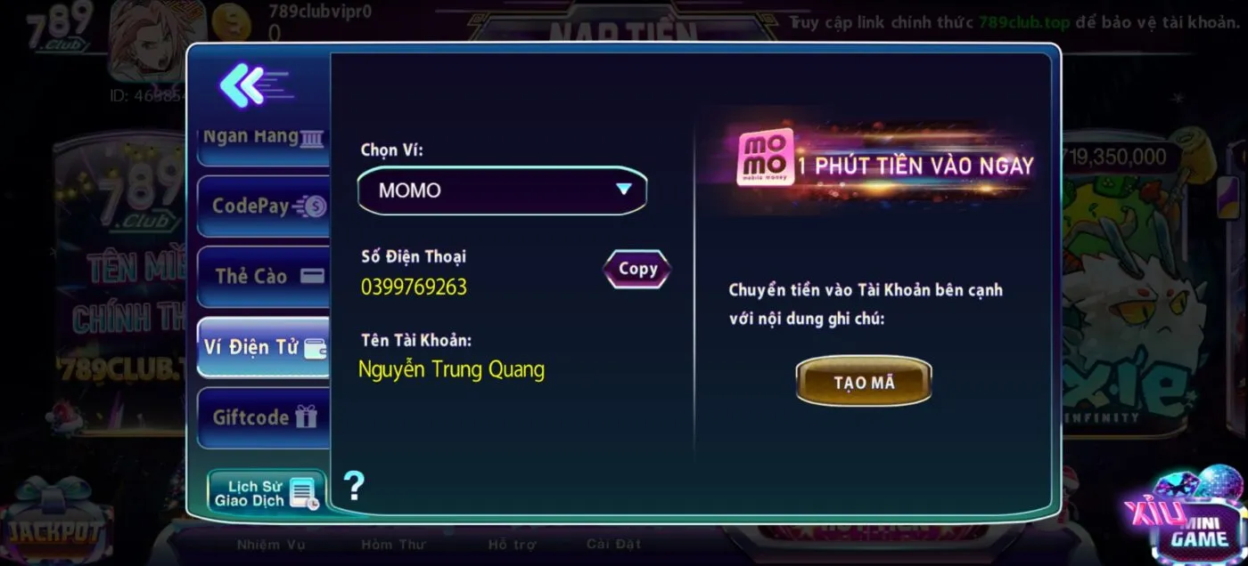 nạp tiền 789 Club