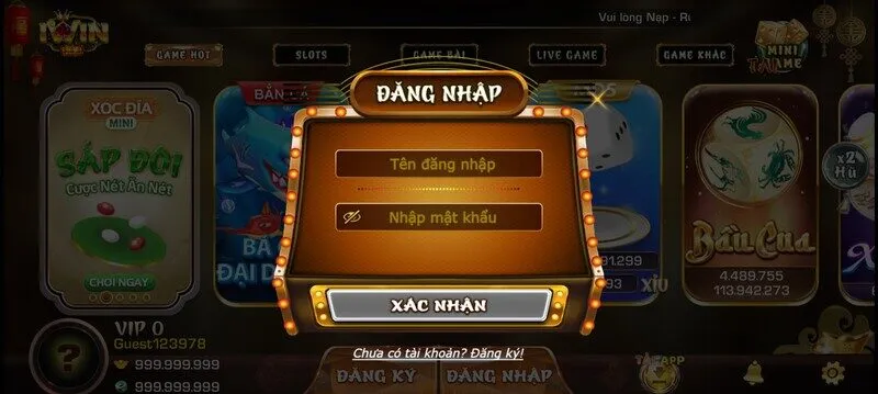 Đăng nhập Iwin