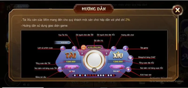 luật chơi tài xỉu iwin