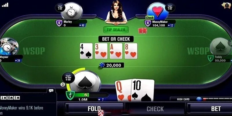 Poker là game bài Gemwin ăn khách nhất