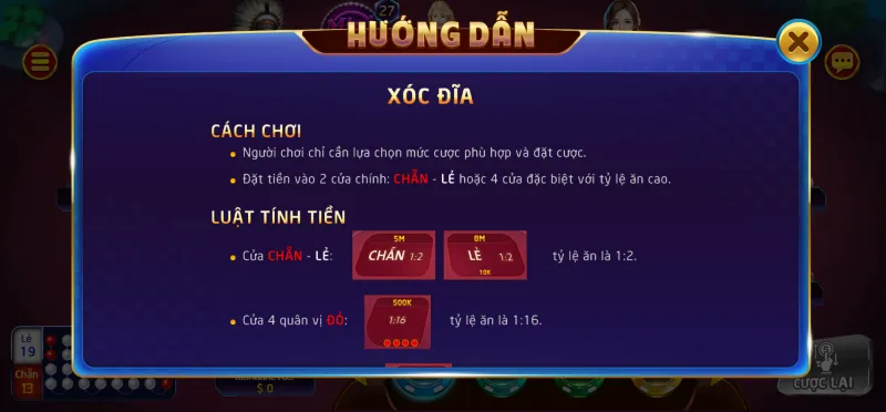 chơi Xóc đĩa Rikvip